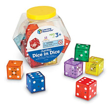 Load image into Gallery viewer, Learning Resources Jumbo Dice in Dice, Dice, Jumbo Dice, Math Dice, Ages 3+, Set of 12
