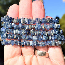 Load image into Gallery viewer, Himalayan Blue Kyanite Tourmaline Chip Jewelry Set (18" Necklace, 7" Bracelet, 2" Earrings) [Selenite Charged] (Blue Kyanite)

