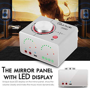 Bluetooth 5.0 Power Amplifier 2 Channel Stereo Mini Hi-Fi Integrated Amp 2.0 Wireless Audio Receiver for Home Speakers Headphone 50W x 2 with USB (Nobsound Tone, Silver)