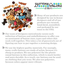 Load image into Gallery viewer, Buttons Galore and More Collection Round Novelty Buttons &amp; Embellishments Based on Variety of Themes, Holidays and Seasons for DIY Crafts, Scrapbooking, Sewing, Cardmaking and Other Projects – 50 Pcs
