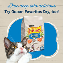 Load image into Gallery viewer, Purina Friskies Ocean Favorites Wet Cat Food Pate and Meaty Bits Variety Pack With Salmon and Tuna - (24) 5.5 oz. Cans
