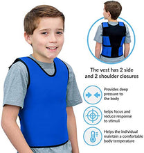 Load image into Gallery viewer, Special Supplies Sensory Compression Vest Deep Pressure Comfort for Autism, Hyperactivity, Mood Processing Disorders, Breathable, Form-Fitting, Kids and Adults (Blue, X-Small 14x24 inches)
