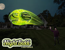 Load image into Gallery viewer, Tangle NightBall Glow in the Dark Light Up LED Football, Green with Blue
