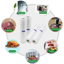 Load image into Gallery viewer, KitchenBoss Vacuum Sealer Rolls Bag, 6 Pack 8&quot;x16.5&#39; and 11&quot;x16.5&#39; Food Saver Bag Rolls with Cutter Box,Sous Vide Roll Bag(100 feet) Works with FoodSaver Sealers
