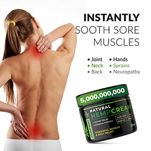 100% Natural Hemp Cream for Relief from - 30,000,000 Relief Cream - Hemp Oil for Relief & Joint Relief - Doctor Formulated Cream - Hemp Lotion for Relief