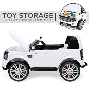 Best Choice Products Kids 12V 2-Seater Licensed Land Rover Ride On w/ RC, Lights/Sounds, MP3, White