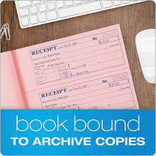 Load image into Gallery viewer, Adams Money and Rent Receipt Books, 3-Part Carbonless, 7-5/8" x 10-7/8", Bound Wraparound Cover, 100 Sets per Book, 4 Receipts per Page, 5 Books per Pack (TC1182-5)
