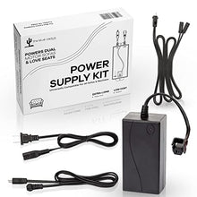 Load image into Gallery viewer, Dual Motor Power Supply Kit - Universally Compatible Power Supply for Electric Reclining Furniture - with Y Splitter Extension Cord &amp; 2-Pin Connector - 29V 2A Adapter for Loveseats, Chairs and Sofas
