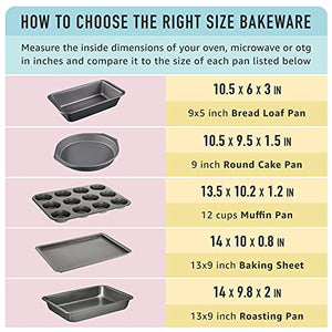 Amazon Basics Nonstick Muffin Baking Pan, 12 Cups - Set of 2