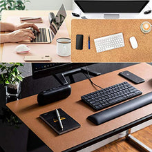 Load image into Gallery viewer, Aothia Office Desk Pad, Natural Cork &amp; PU Leather Dual Side Large Mouse Pad, Laptop Desk Table Protector Writing Mat Easy Clean Waterproof for Office Work/Home/Decor (Gray,31.5" x 15.7")
