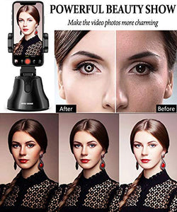 Portable All-in-one Smart Selfie Stick, 360° Rotates Auto Face & Object Tracking Vlog Shooting Smartphone Mount Holder