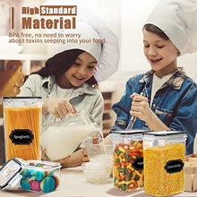 Load image into Gallery viewer, PRAKI Airtight Food Storage Container Set, 16 Pcs BPA Free Plastic Dry Food Canisters for Kitchen Pantry Organization and Storage Ideal for Cereal, Flour &amp; Sugar - Labels, Marker(Black)
