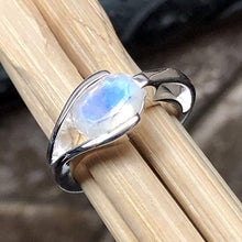 Load image into Gallery viewer, Natural Rainbow Moonstone 925 Sterling Silver Engagement Ring Size 4.25, 4.5, 5.5, 6, 6.5, 7, 7.25, 8, 8.25, 9, 9.25, 9.5, 10, 10.25, 10.5
