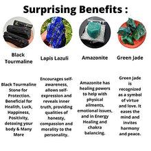 Load image into Gallery viewer, New Orgone Pyramid for Healing Heart | Black Tourmaline | Lapis Lazuli | Amazonite | Green Jade Orgonite Pyramid for EMF Protection - Crystal Chakra Stone Pyramid
