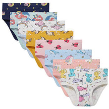 Load image into Gallery viewer, Girls' Cotton Brief Breathable Toddler Panties Kids Assorted Underwears (2-3T, Bssorted B16)
