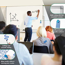 Load image into Gallery viewer, Double Sided Mobile Whiteboard, 48 x 32 inches Large Rolling White Board, maxtek Reversible Magnetic Dry Erase Board Easel Standing Whiteboard on Wheels for Home Office Classroom
