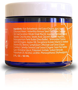 Korean Skin Care Snail Repair Cream - Korean Moisturizer Night Cream 97.5% Snail Mucin Extract - All In One Recovery Power For The Most Effective Korean Beauty Routine - 2oz