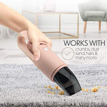 Load image into Gallery viewer, Starument Portable Hand Vacuum Cleaner Handheld Cordless Cleaner for Dust Pet Hair Dirt Home Car Interior, Furniture Lightweight Easy to Use, Compact Design Battery Rechargeable with USB-C Cable Pink
