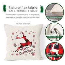 Load image into Gallery viewer, Bieyaaso Christmas Pillow Covers 18x18 Set of 4 for Home Decor. Christmas Buffalo Plaid Retro Truck Throw Pillow Cases CushionDecor Winter Holiday Christmas Farmhouse Decor Pillows Throw Pillow Covers
