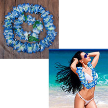 Load image into Gallery viewer, Udalyn Hawaiian Luau Flower Leis Jumbo Necklaces Bracelets Headband Anklets Set 6-7 Pack

