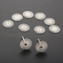 Load image into Gallery viewer, 10Pcs 2500 Grit Radial Bristle Disc Brush Assortment Polisher Mandrel Wood Jewelry Ect-8 Grit +2Pcs Mandrel
