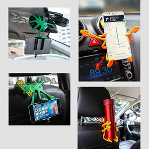 Fine Magical Octopus Lazy Bracket,Cell Phone Holder, Tablet Holder Universal Phone Stand, Lazy Bracket, DIY Free Rotating Mounts with Multiple Function (Orange)
