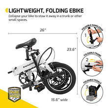 Load image into Gallery viewer, SWAGTRON Swagcycle EB-5 Lightweight &amp; Aluminum Folding Ebike with Pedals, White, 58cm/Medium
