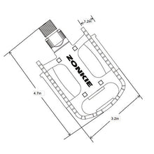 Load image into Gallery viewer, zonkie Mountain Bicycle Pedals, Resin Pedal, 9/16 Inch
