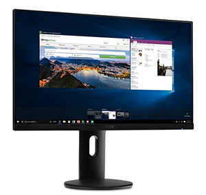 Acer ET241Y Abmir 23.8" Full HD (1920 x 1080) IPS Zero Frame Monitor with Tilt/Height Adjustment and Built-in Speakers (HDMI & VGA port),Black