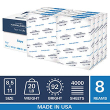 Load image into Gallery viewer, Hammermill 20lb Copy Paper, 8.5 x 11, 8 Ream Case, 4,000 Sheets, Made in USA, Sustainably Sourced From American Family Tree Farms, 92 Bright, Acid Free, Economical Multipurpose Printer Paper, 113640C
