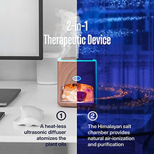 Load image into Gallery viewer, Himalayan Pink Salt Diffuser &amp; 10 Essential Oils – 2-in-1 Therapeutic Device - Aromatherapy &amp; Ionic Himalayan Salt Therapy – 400ml Ultrasonic Vaporizer and Ionizer with Ambient Glow
