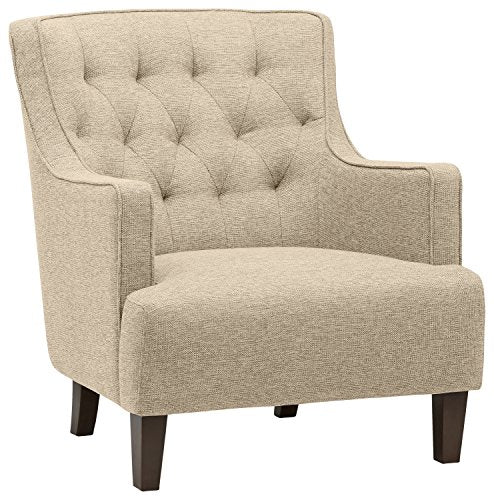 Amazon Brand – Stone & Beam Decatur Modern Tufted Wingback Living Room Accent Chair, 32.3