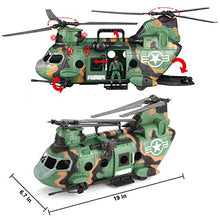 Load image into Gallery viewer, JOYIN 10-in-1 Army Helicopter Toys, Boys Military Toys, Including Helicopter with Realistic Light, Sound &amp; Handle, Bruder Trucks, Boat, Motorcycle, Army Men Action Figures and Weapon Gears, Kids Gifts
