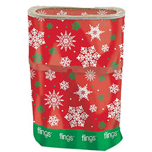 Load image into Gallery viewer, Christmas Red Snowflake Fling Bin | Party Supply
