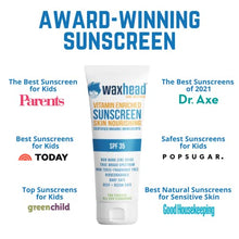 Load image into Gallery viewer, Waxhead Zinc Oxide Sunscreen with Vitamin D and Vitamin E, Biodegradable Sunscreen, Zinc Sunscreen for Sensitive Skin, Tattoo, Eczema, Rosacea, EWG Rated 1 (4 ounces)
