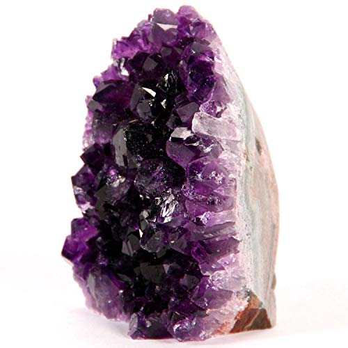 Load image into Gallery viewer, SUPERIOR Amethyst Cluster - 1/2 to 1 lb - Uruguayan Amethyst Crystals. Includes a Bonus 3 inch Selenite Wand in a Velvet Bag.