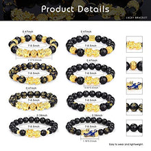 Load image into Gallery viewer, YADOCA 8 Pcs Pi Xiu Pi Yao Bracelets Set for Men Women Feng Shui Obsidian Bead Dragon Good Lucky Wealthy Bracelet Feng Shui Jewelry Adjustable Elastic
