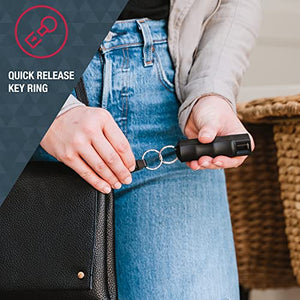 SABRE Pepper Spray Keychain with Quick Release for Easy Access – Max Police Strength OC Spray, Finger Grip for Accurate Aim, 10-Foot (3M) Range, 25 Bursts (5X Other Brands)
