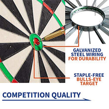 Load image into Gallery viewer, Rally and Roar 18&quot; Standard Bristle Dartboard w/ Mounting Brackets, Self Healing, Galvanized Wiring

