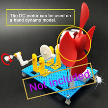 Load image into Gallery viewer, EUDAX Mini Generator Motors 3V-12V DC Motor Electric Motor for DIY Toys Wind Turbine Generator Hand Cranked Power Generator Model (Metal Motor Holder)
