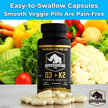 Load image into Gallery viewer, [270 Days] Best Value, Max Strength 10,000 iu Vitamin D3 and 1500 mcg Vitamin K2 Supplements. D3K2 Vegan Capsules for Bone and Heart Health. D3-K2 MK4 to Boost Immune System. Best K2D3 Vitamins 3pk
