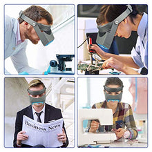 Load image into Gallery viewer, Head Mount Magnifier Headband Magnifier Professional Jeweler Loupe Hands-Free Reading Magnifier Magnifying Glasses with 4 Replaceable Lenses 1.5X,2.0X,2.5X,3.5X Magnification for Watch Repair, Crafts
