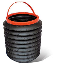 Load image into Gallery viewer, Mexidi Telescopic Bucket, Multifunctional Waterproof Foldable Retractable Car Bucket Fishing Box Car Trash Barrel Can Bin Storage, Collapsible Pail Vehicle Cylinder Barrel 4L (Black)
