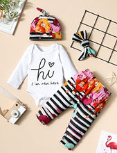 Load image into Gallery viewer, Newborn Baby Girl Clothes Im New Here Infant Newborn Outfit Cute Baby Girl Outfits 4PC Set 0-3 Months
