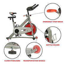 Load image into Gallery viewer, Sunny Health &amp; Fitness Pro II Indoor Cycling Bike with Device Mount and Advanced Display – SF-B1995, Silver
