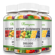 Load image into Gallery viewer, Hemp Seed Gummies Anxiety Stress Relief - Pain &amp; Inflammation - Maximum Strength - Extract Hemp Oil - Sleep Aid Calm Mood Focus Relaxation - High Potency Edible Hemp Gummy Candy Bear Organic -（3Pack)
