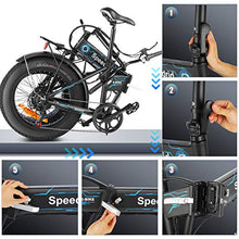 Load image into Gallery viewer, Speedrid Folding Electric Bike Fat Tire Electric Bike 20" 4.0, 500W Powerful Motor, 36V 12.5Ah Removable Battery and Professional 6 Speed
