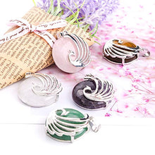 Load image into Gallery viewer, Peacock Crystal Pendant Necklace Chakra Healing Women's Pendant Meditation Aura Stone Jewelry Lucky Blessing Gift (Green Aventurine)

