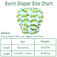 Load image into Gallery viewer, wegreeco Baby &amp; Toddler Snap One Size Adjustable Reusable Baby Swim Diaper (Diving, Ocean, Turtle, Large, 3 Pack)
