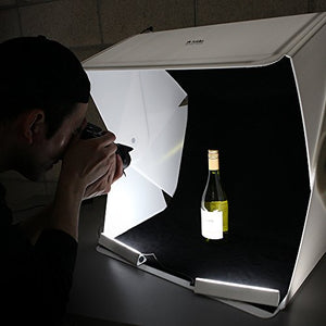 Foldio360 Full Set - Foldio3 + Halo Bars + Foldio360 + Foldio360 Extension Kit (25" All-in-one Portable Foldable Photo Shooting Studio Light Box with LED Lightning Kit) by ORANGEMONKIE